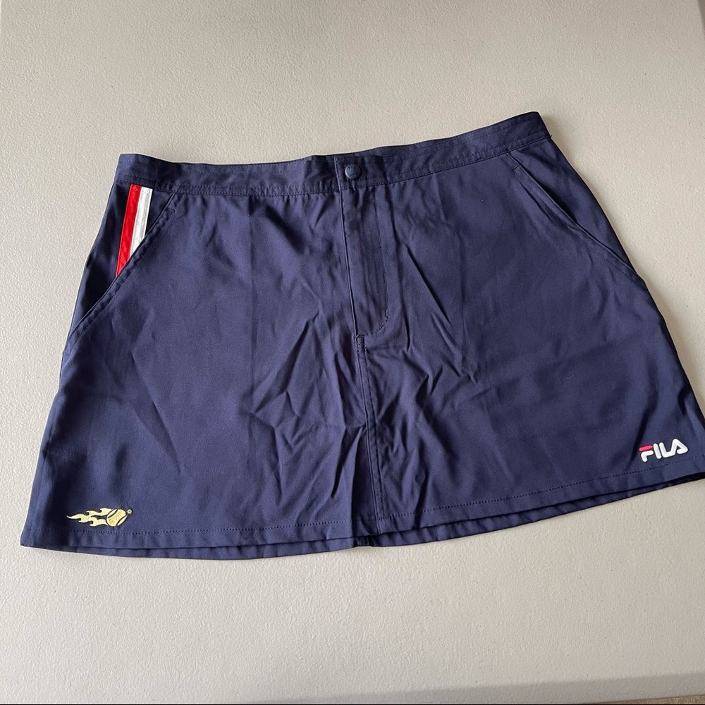 FILA US Open Navy Skirt/Skort Large  NWT Vintage 90s Y2K Pickleball Tennis Golf